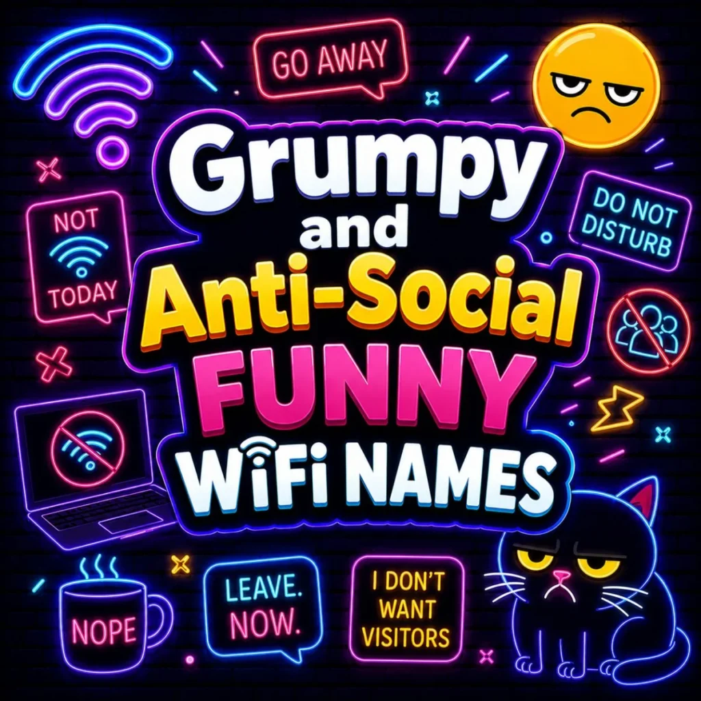 Grumpy and Anti-Social Funny WiFi Names