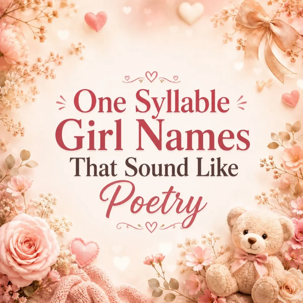 One Syllable Girl Names That Sound Like Poetry
