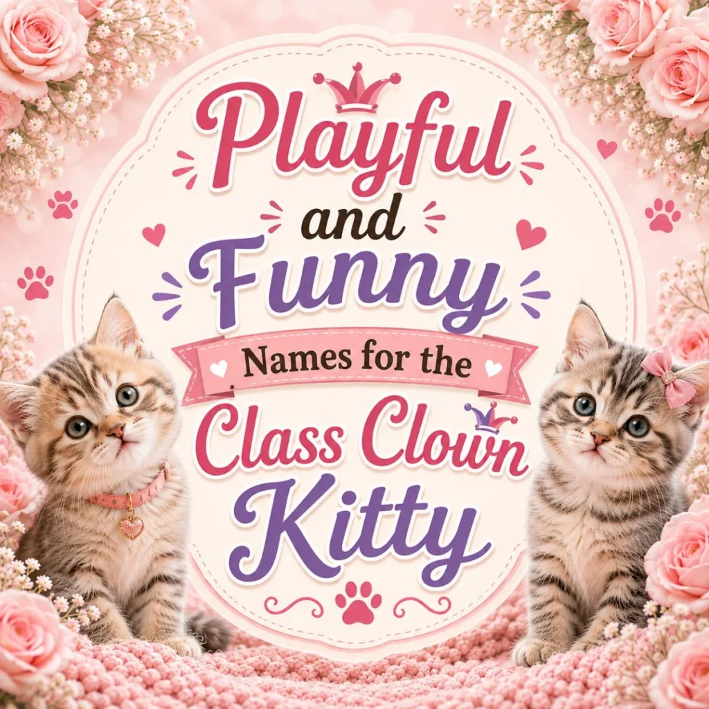 Playful and Funny Names for the Class Clown Kitty