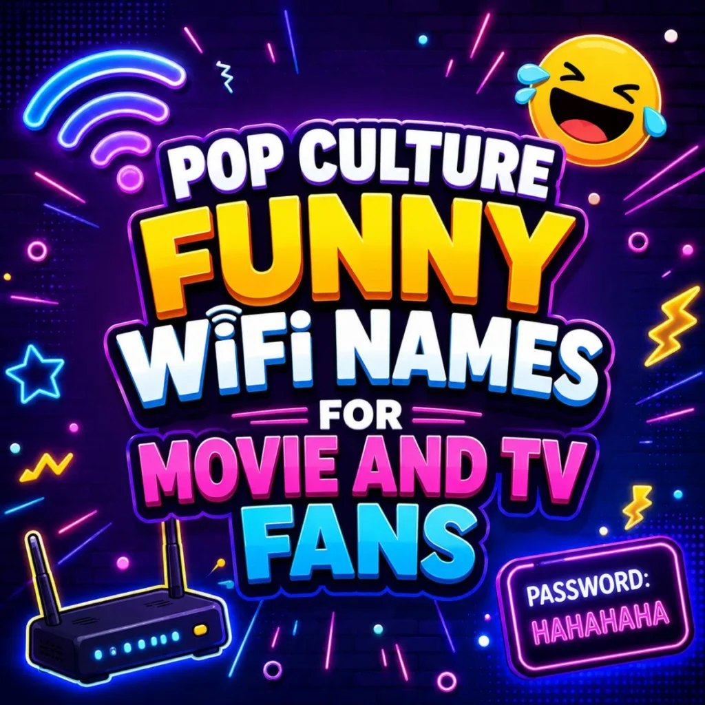 Pop Culture Funny WiFi Names for Movie and TV Fans