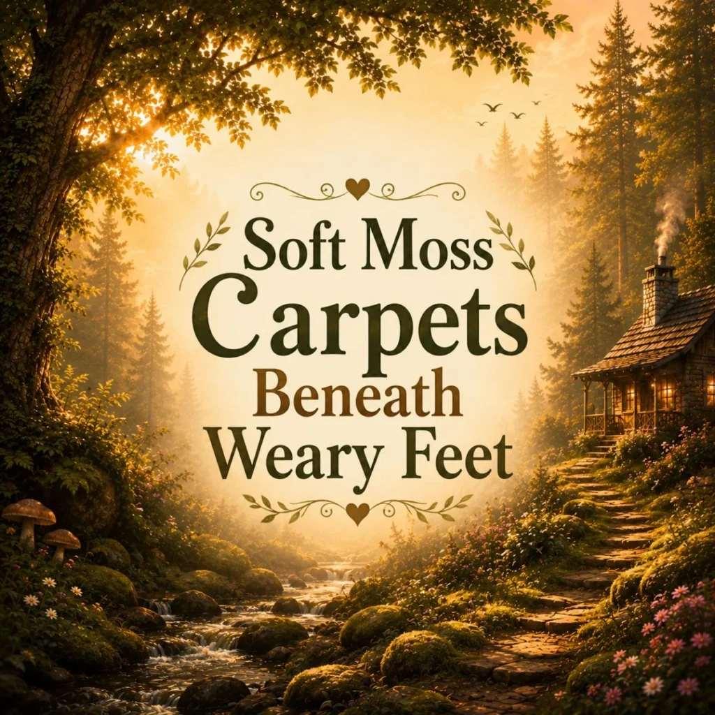 Soft Moss Carpets Beneath Weary Feet