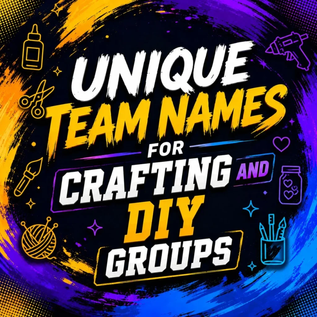 Unique Team Names for Crafting and DIY Groups