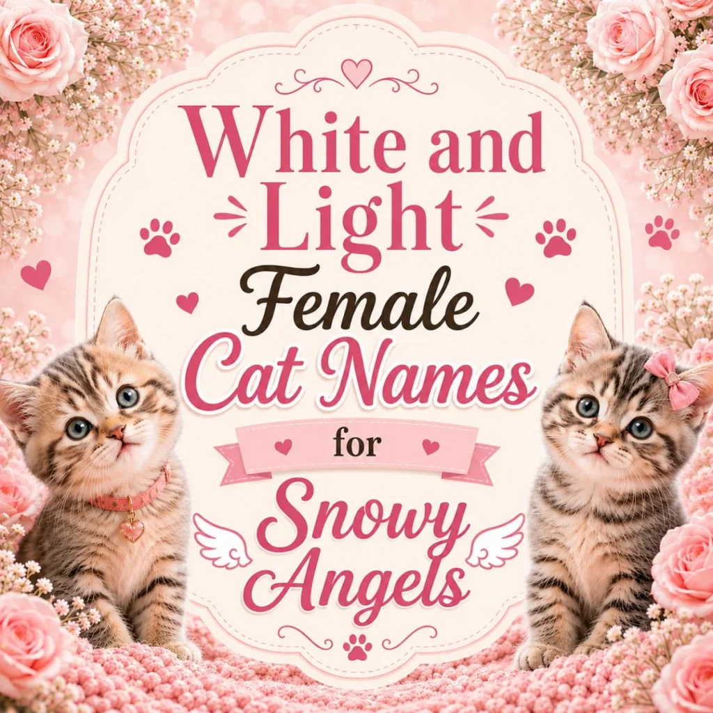 White and Light Female Cat Names for Snowy Angels