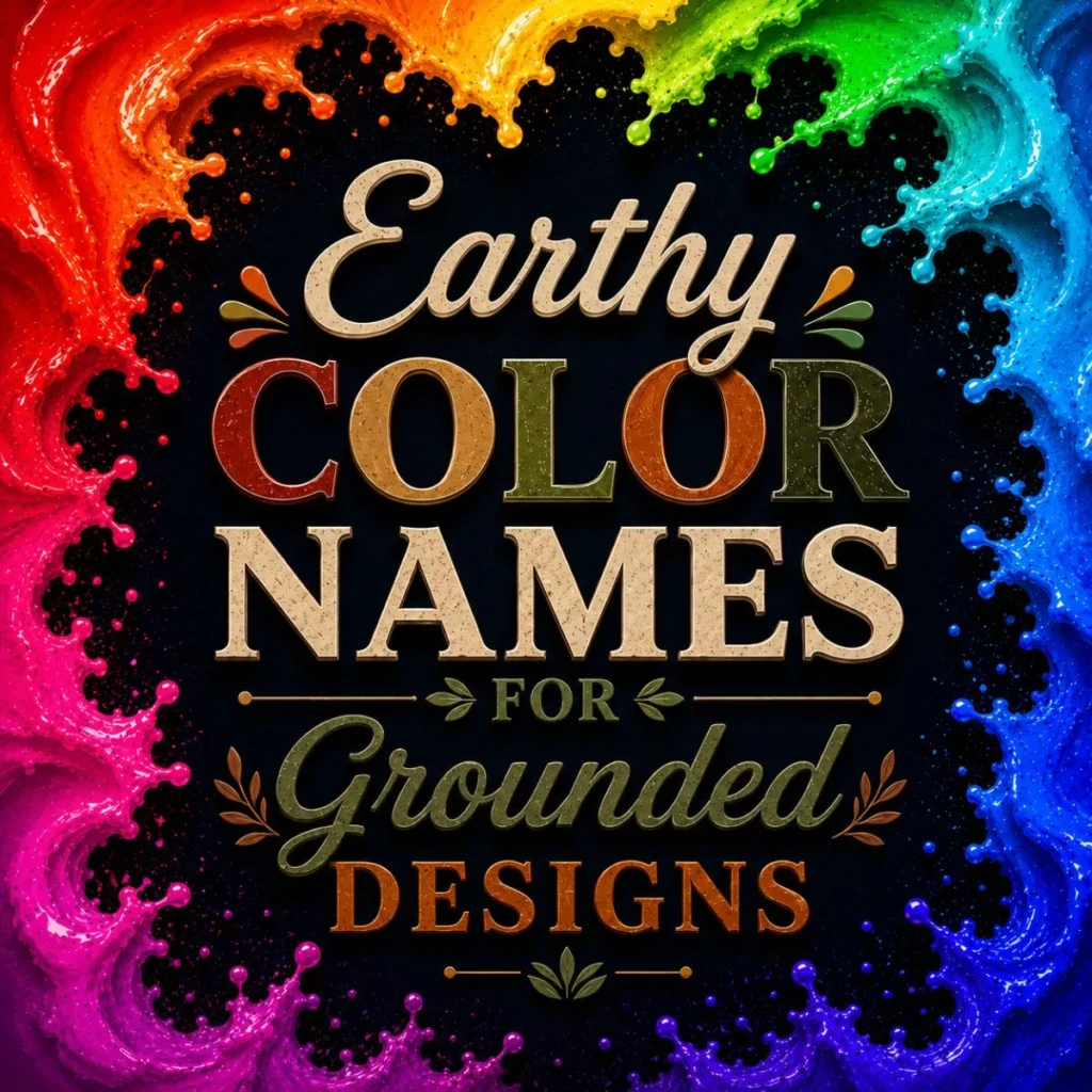 Earthy Color Names for Grounded Designs