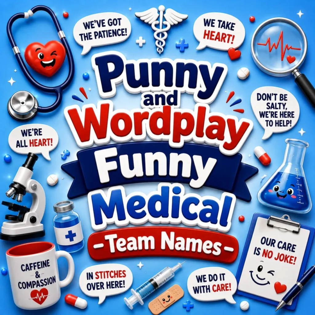 Punny and Wordplay Funny Medical Team Names