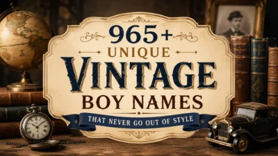 965+ Unique Vintage Boy Names That Never Go Out of Style