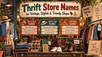 Thrift Store Names for Vintage, Stylish & Trendy Shops🏷️💰