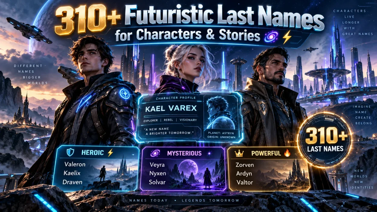 310+ Futuristic Last Names for Characters & Stories🌌⚡