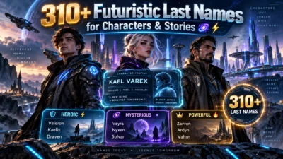 310+ Futuristic Last Names for Characters & Stories🌌⚡