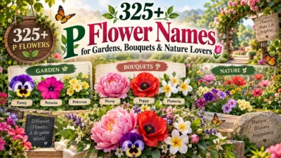 325+ P Flower Names for Gardens, Bouquets & Nature Lovers🌷