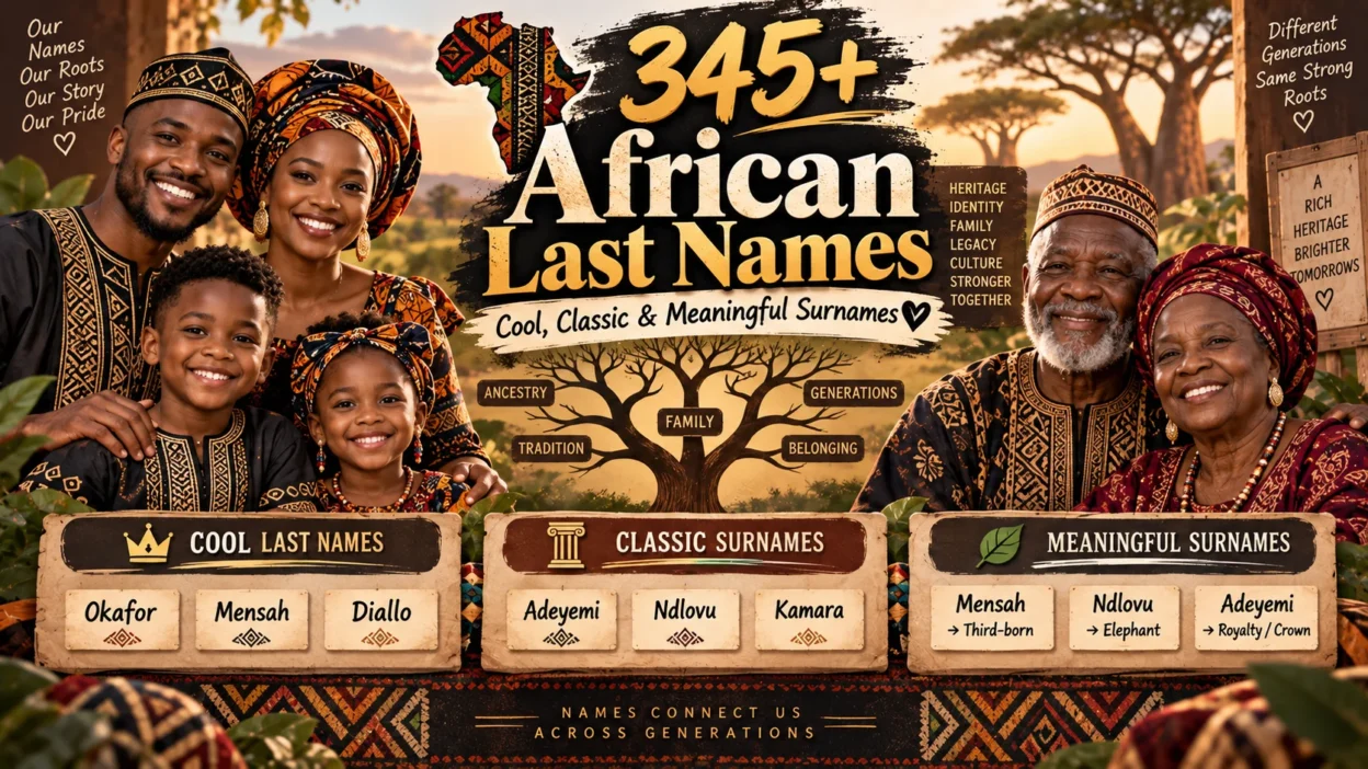 345+ African Last Names: Cool, Classic & Meaningful Surnames🖤