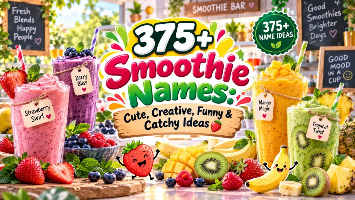 375+ Smoothie Names: Cute, Creative, Funny & Catchy Ideas🍓