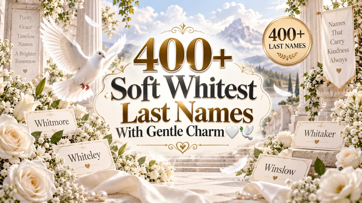 400+ Soft Whitest Last Names With Gentle Charm🤍🕊️