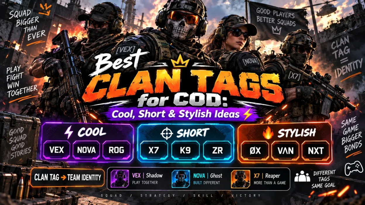 Best Clan Tags for COD: Cool, Short & Stylish Ideas ⚡
