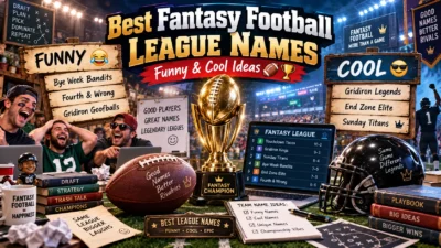Best Fantasy Football League Names Funny & Cool Ideas🏈🏆