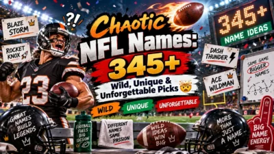 Chaotic NFL Names: 345+ Wild, Unique & Unforgettable Picks🤯