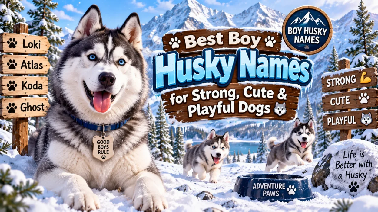 Best Boy Husky Names for Strong, Cute & Playful Dogs🐺