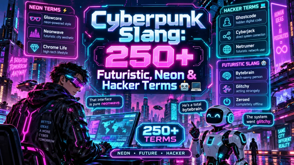 Cyberpunk Slang 250+ Futuristic, Neon & Hacker Terms🤖💻