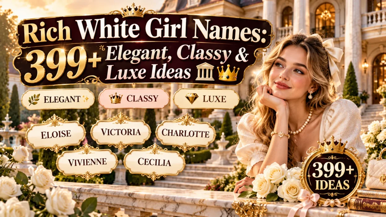 Rich White Girl Names: 399+ Elegant, Classy & Luxe Ideas🏛️👑
