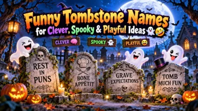Funny Tombstone Names for Clever, Spooky & Playful Ideas👻🤣