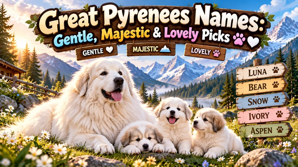Great Pyrenees Names: Gentle, Majestic & Lovely Picks 🐾🤍